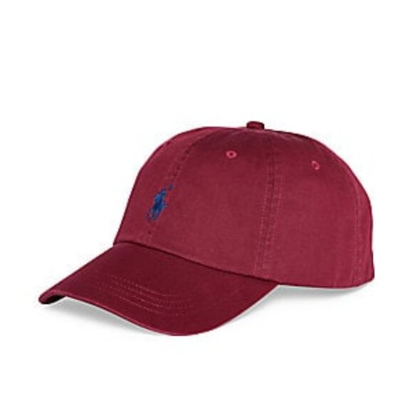 Polo Ralph Lauren Men's Cotton Chino Baseball Cap - Classic Wine - Picture 1 of 1